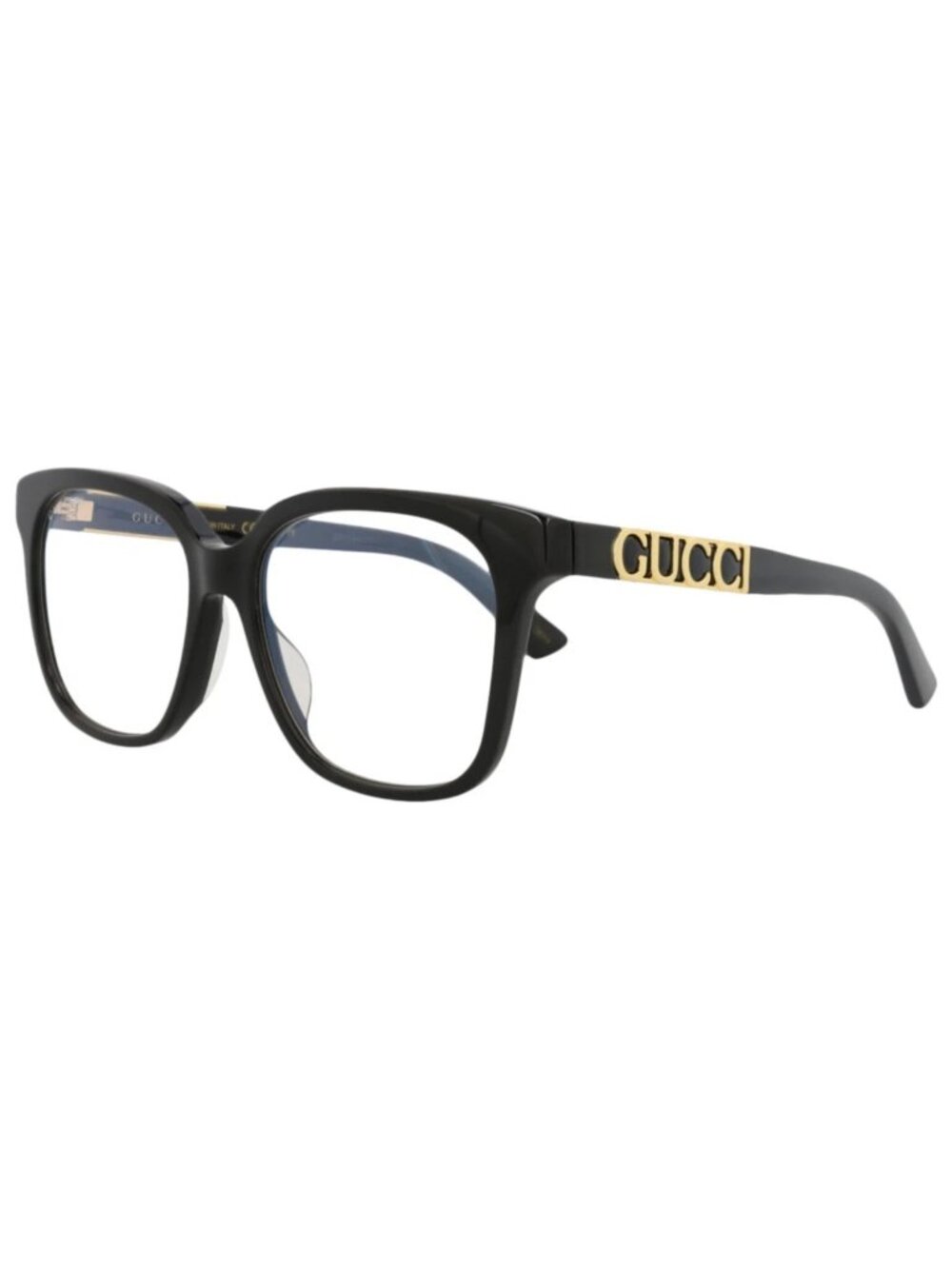 New Gucci Women's Sunglasses Square Rectangle Acetate Frame Black Black